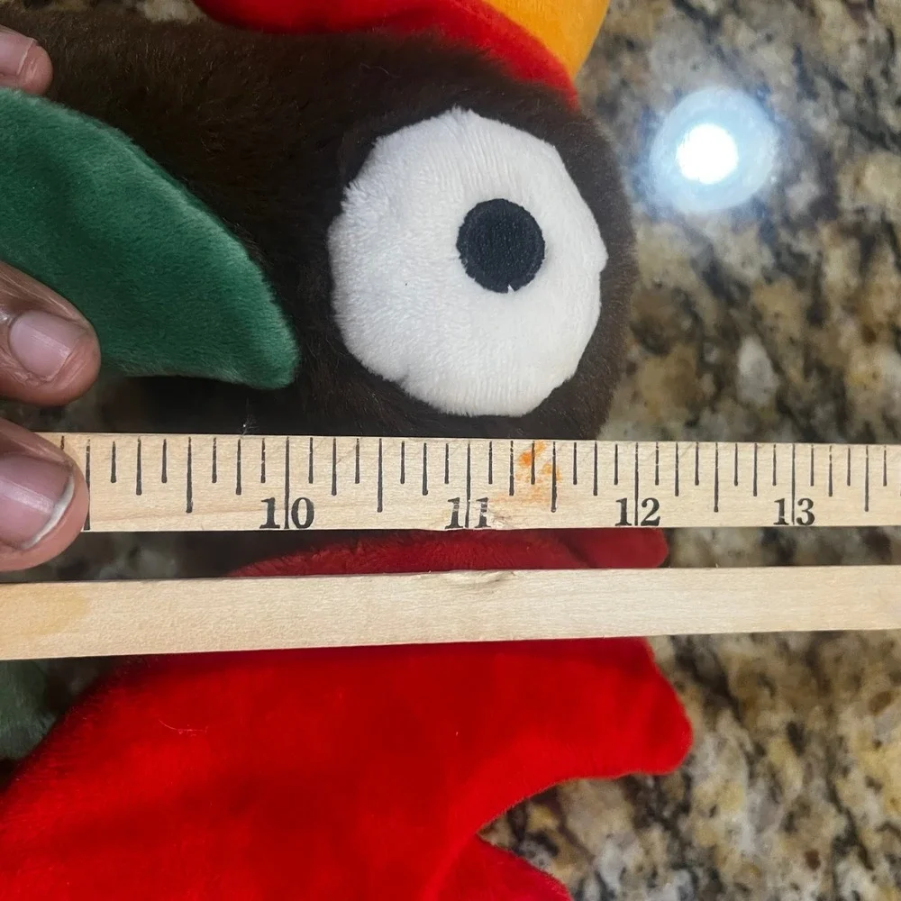 BarkBox Turkey Dog Toy Plush Squeaky Brown Red Tan Thanksgiving Bark Co 12‎ Inch